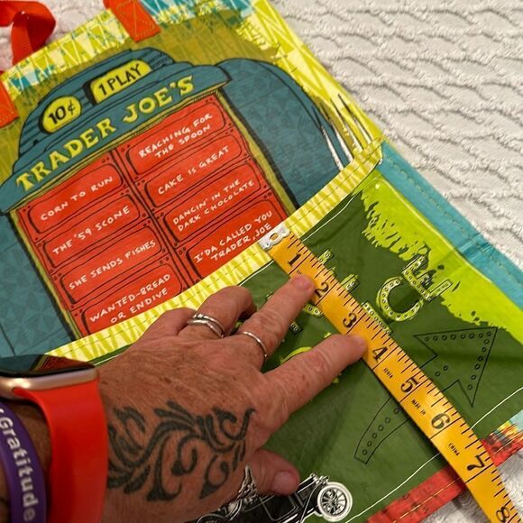 Trader Joe’s Plastic Reusable Shopping Tote Bag 6 Gallon New Jersey - Picture 7 of 14